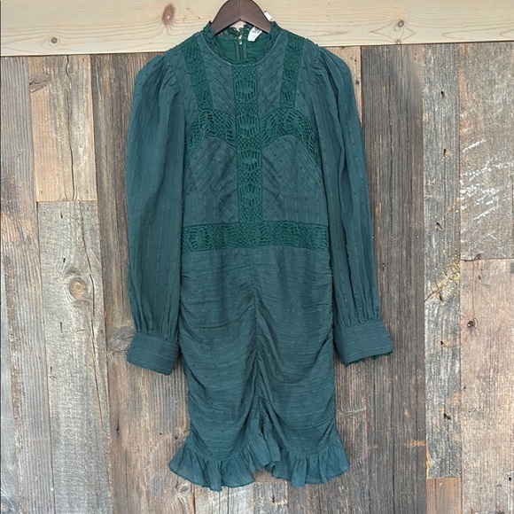 SEA NY emerald mermaid mini long sleeve dress - Picture 1 of 10